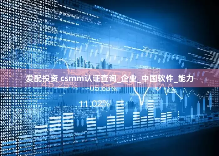 爱配投资 csmm认证查询_企业_中国软件_能力